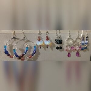 5 Pairs Of Handcrafted Earrings